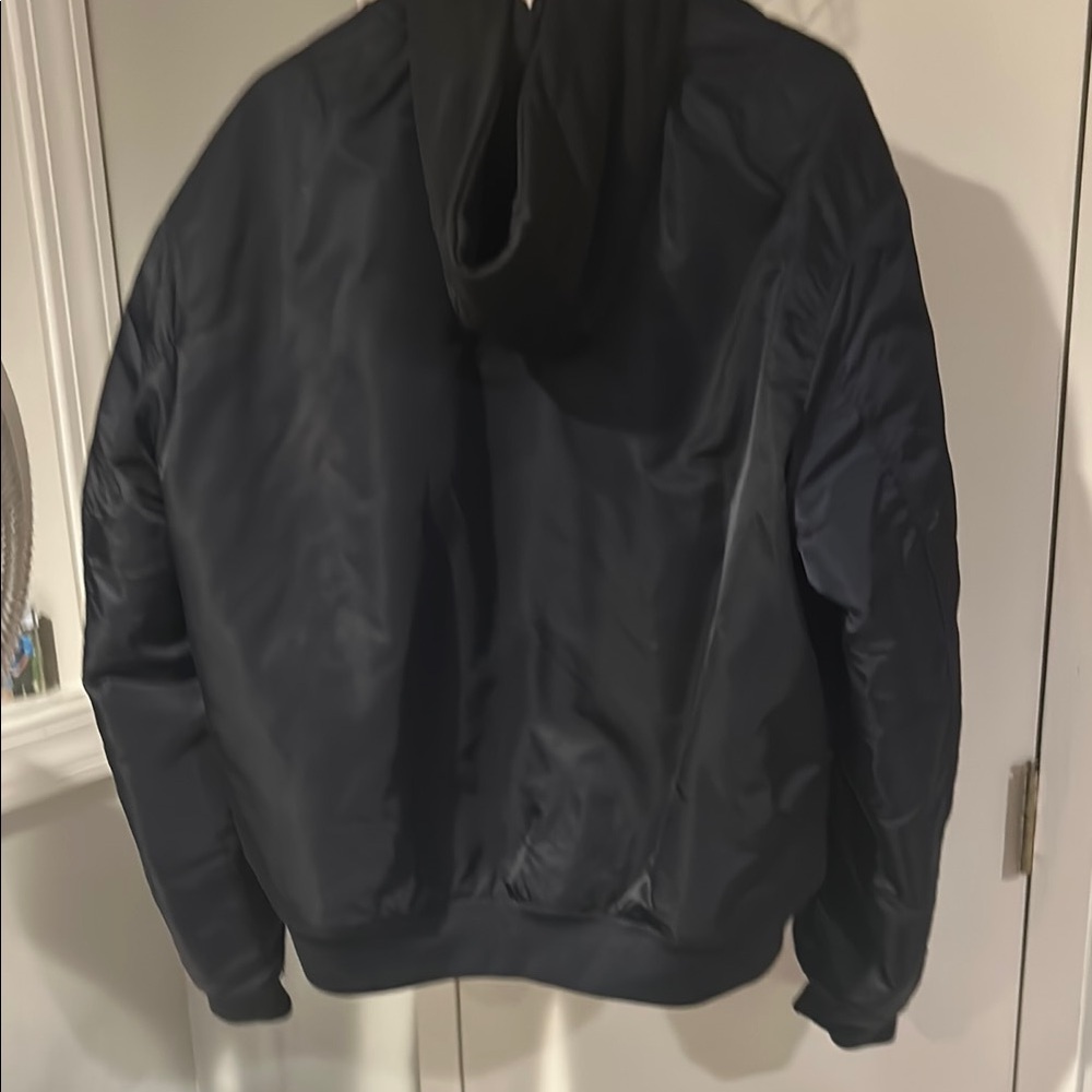 Men's Guess Navy Bomber Jacket - Picture 2 of 4
